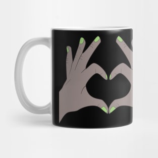 Hands Making Heart Shape Love Sign Language Valentine's Day Mug